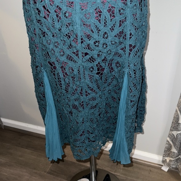 Betsy Johnson Vintage Y2K Black Label Deep Teal Halter Midi Dress SZ 8 - Picture 9 of 12